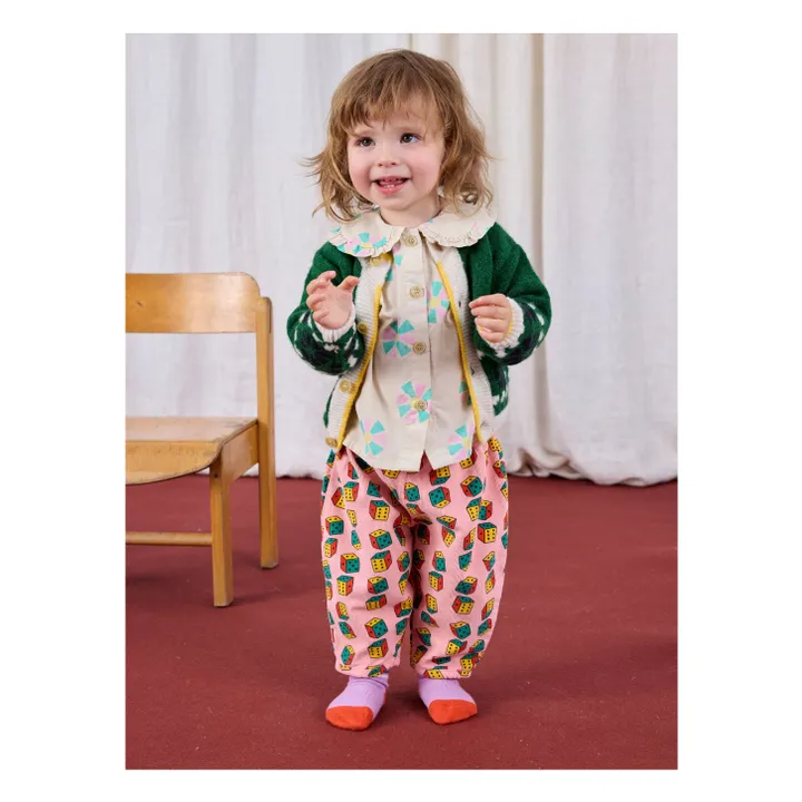 Pantalon Dés Velours Côtelé Coton Bio | Rose- Image produit n°1