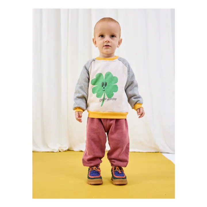 Camiseta de algodón orgánico Colorblock Clover | Crudo- Imagen del producto n°1