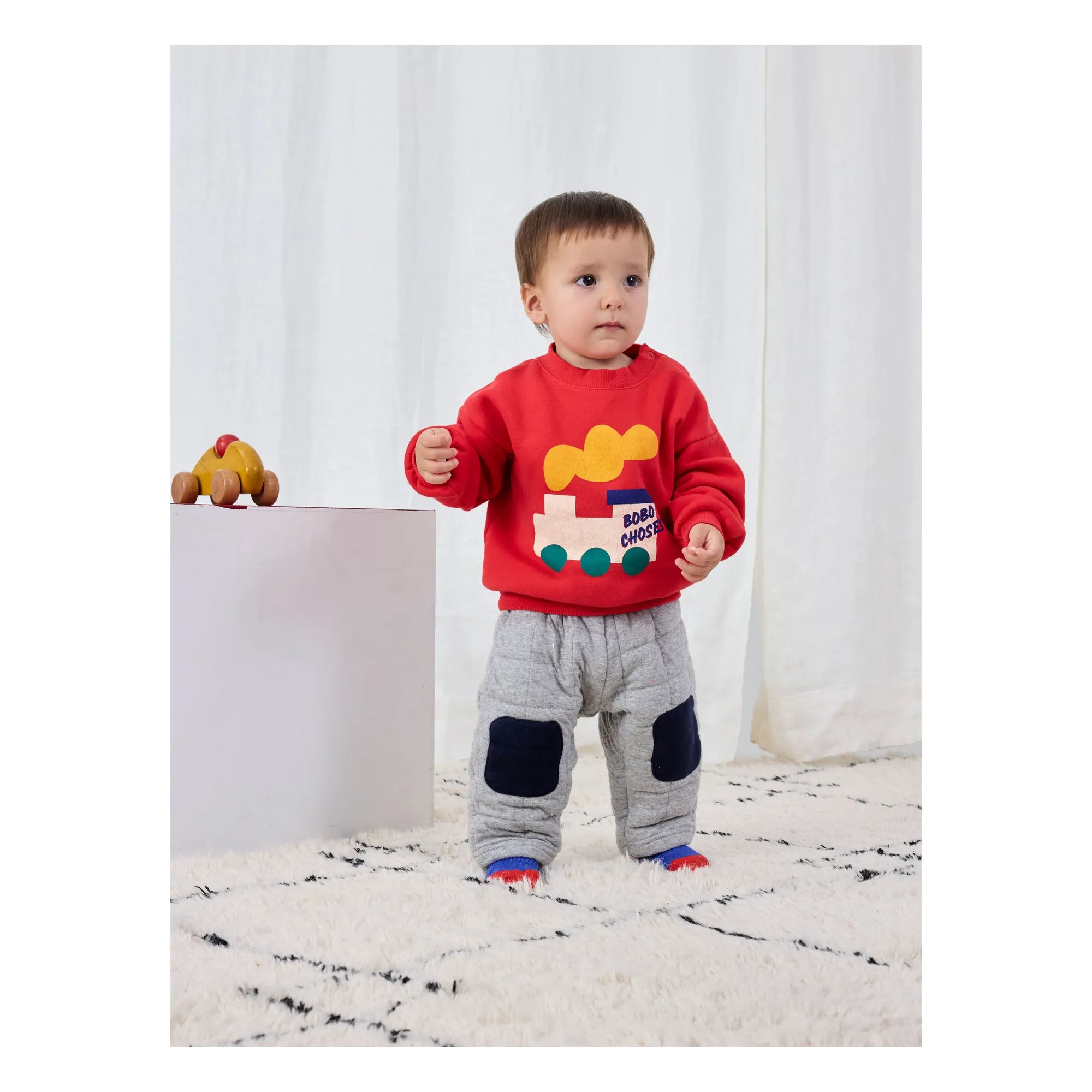 Bobo Choses Red Sweat Train Organic Cotton