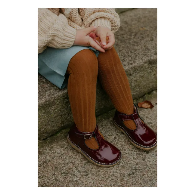 Babies T-Bar Scallop | Bordeaux