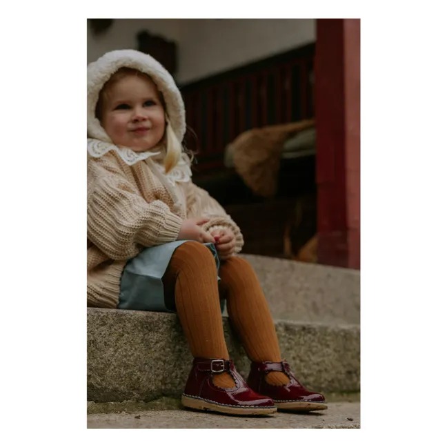 Babies T-Bar Scallop | Bordeaux