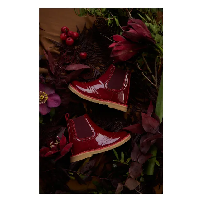 Botas Cremallera Tobillo Estrella | Rojo