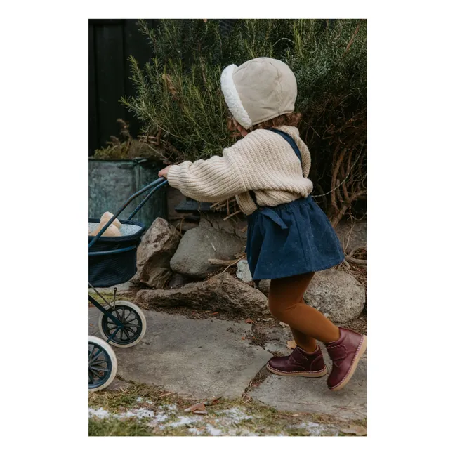 Boots Scratchs Scallop | Bordeaux