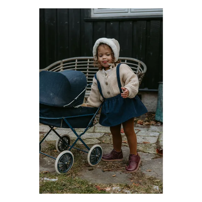 Kratzende Jakobsmuschel-Stiefel | Burgunderrot