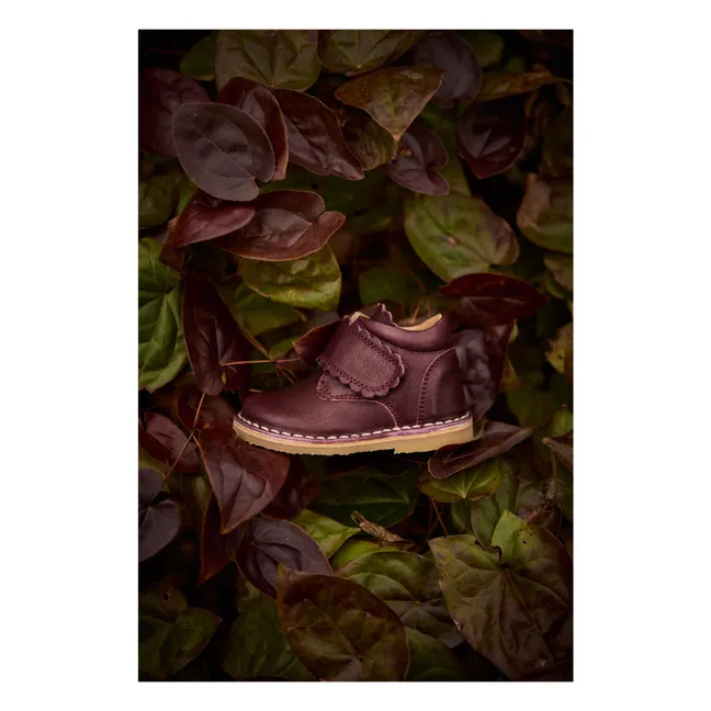 Boots Scratchs Scallop | Bordeaux