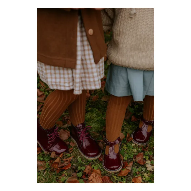 Babies T-Bar Scallop | Bordeaux