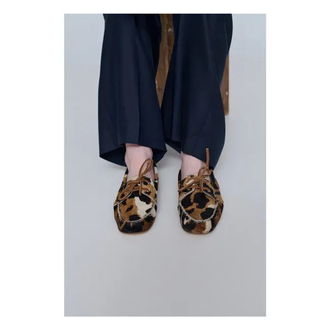 Chaussures Bâteau Ivy Poils de Veau | Marron