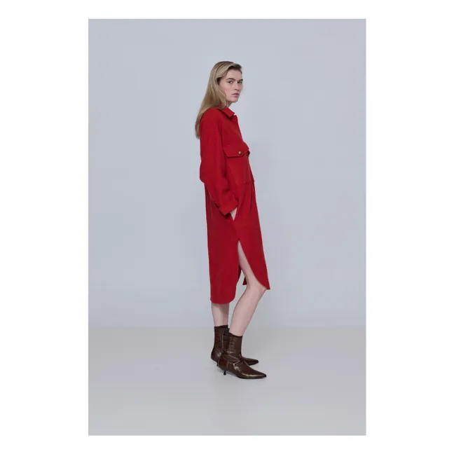Paula Crocodile Effect Boots | Chocolate