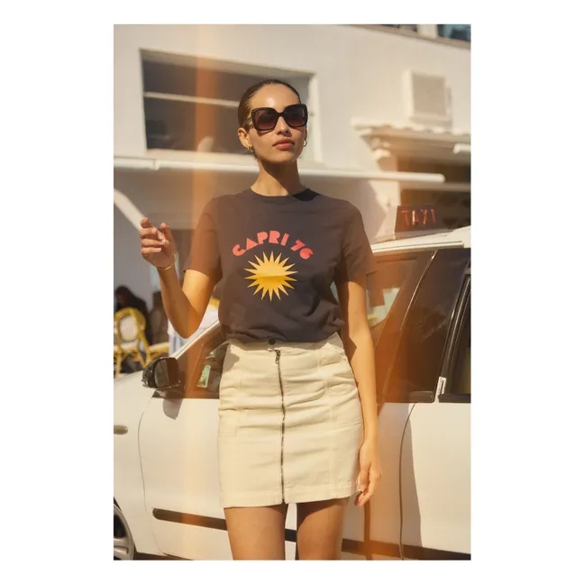 Falda vaquera de algodón orgánico | Blanco Roto