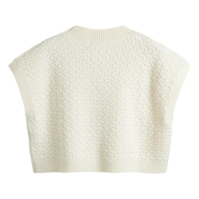 Hanna Sleeveless Sweater | Cream