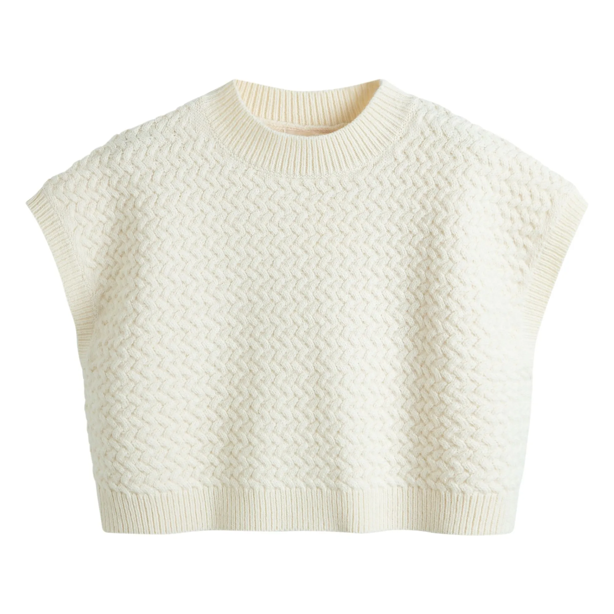 C'era Una Volta Cream Hanna Sleeveless Sweater