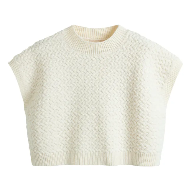 Hanna Sleeveless Sweater | Cream