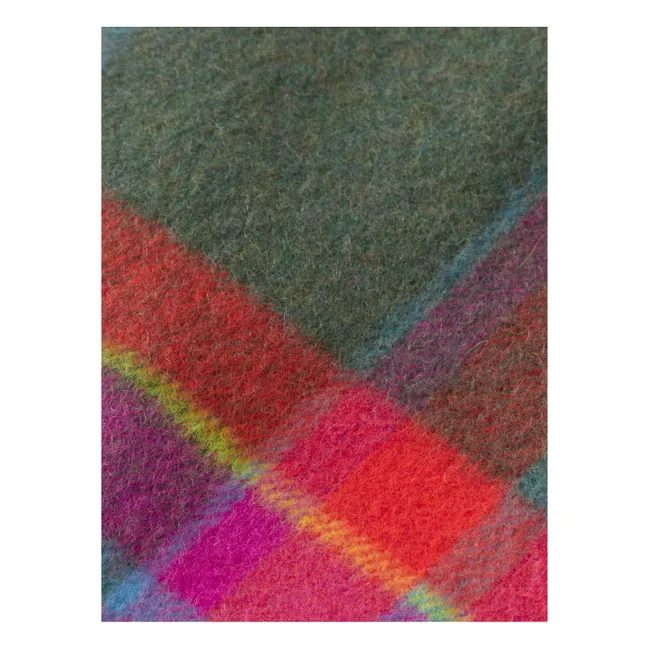 Manteau Oversize Carreaux Laine | Rose