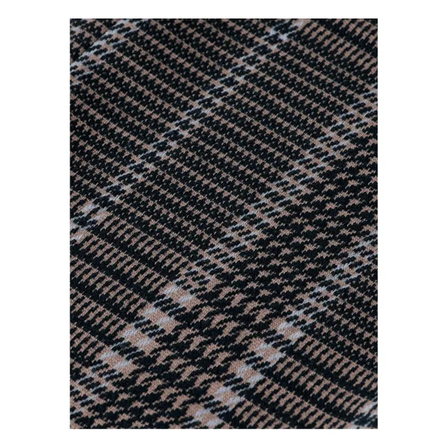 Pantalon Wide Leg Carreaux | Gris