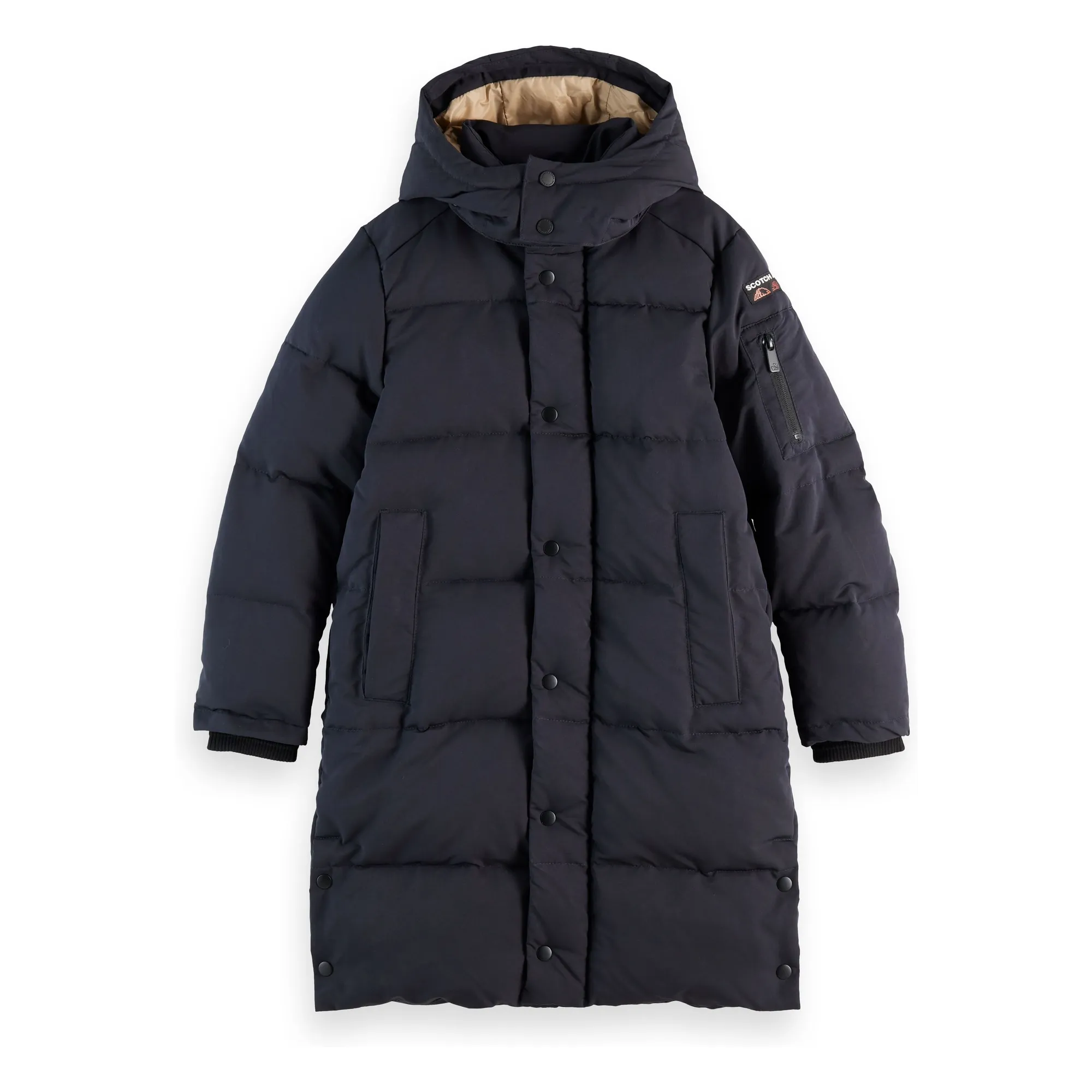 Scotch & Soda Dark Grey Long Down Jacket