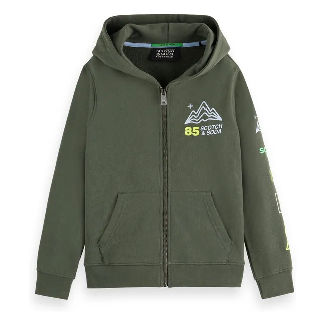 Sweat Zippé Artwork | Vert