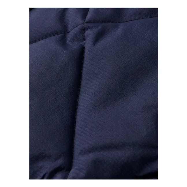 Doudoune Longue Fourrée | Bleu marine