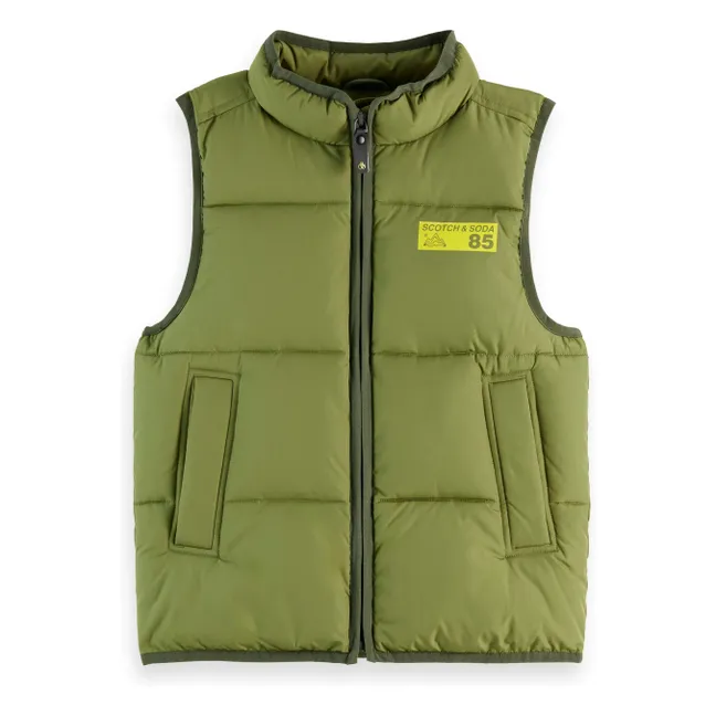 Ärmellose Daunenjacke | Grün