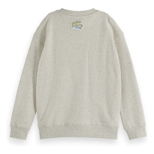 Lässiges Sweatshirt Artwork | Beige