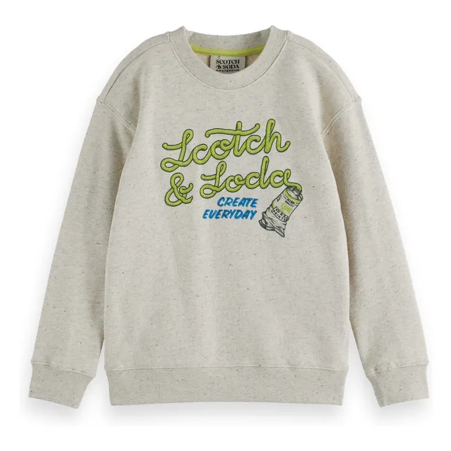 Felpa Artwork Casual | Beige