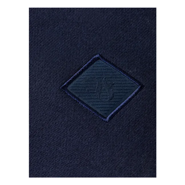 Sweatshirt mit Reißverschluss Logo Badge | Navy