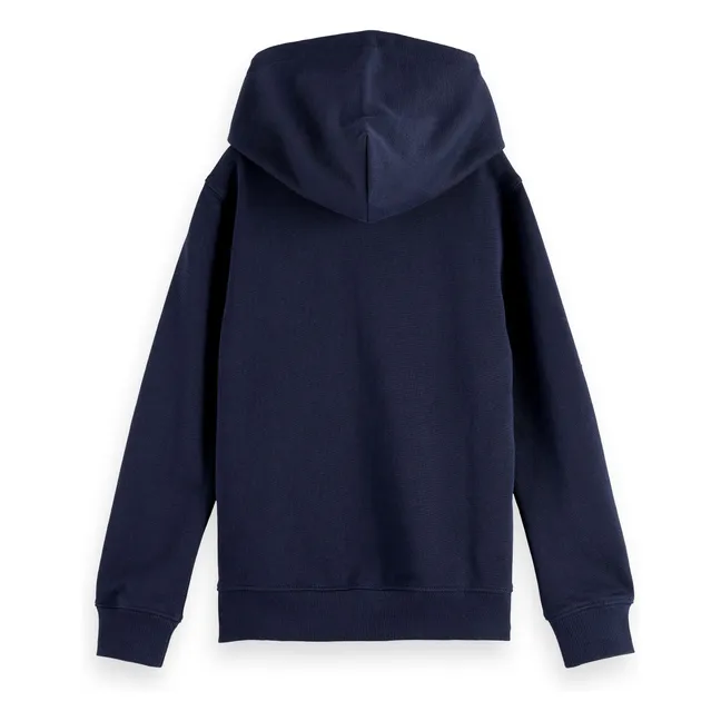 Sweatshirt mit Reißverschluss Logo Badge | Navy