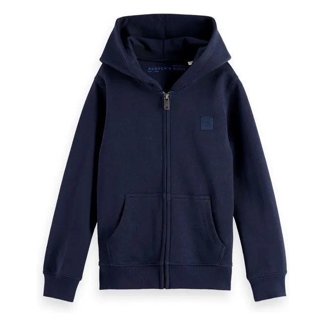 Sweat Zippé Logo | Bleu marine