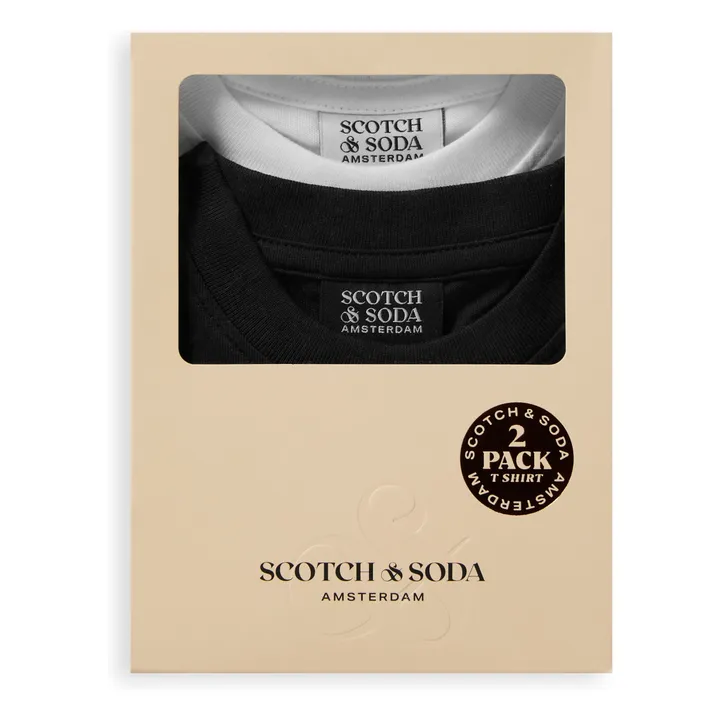 Lot de 2 T-shirts Coton Bio | Noir- Image produit n°0