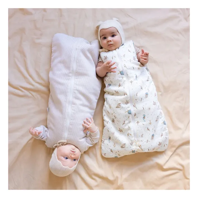 Striped sleeping bag | Camel
