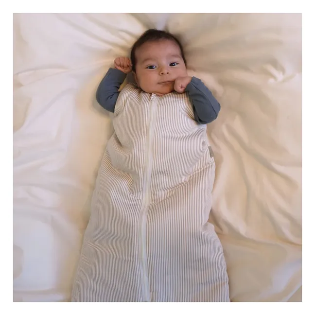 Striped sleeping bag | Camel