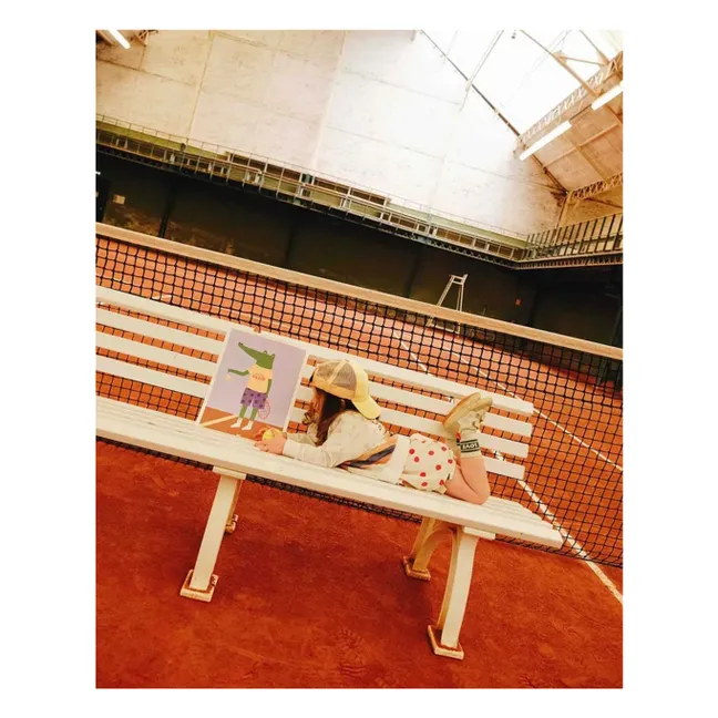 Crocodile Tennis poster | Light blue