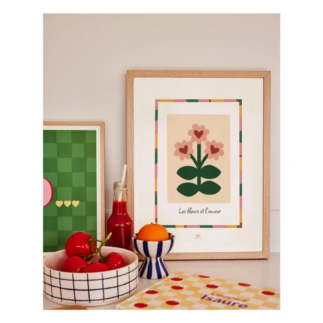 Poster Fiori e amore | Sabbia