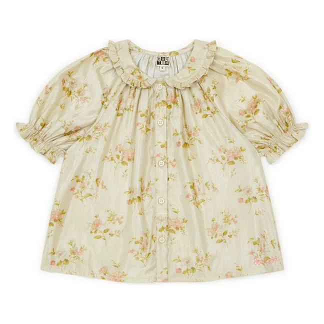 Bluse Aida Metallic | Seidenfarben