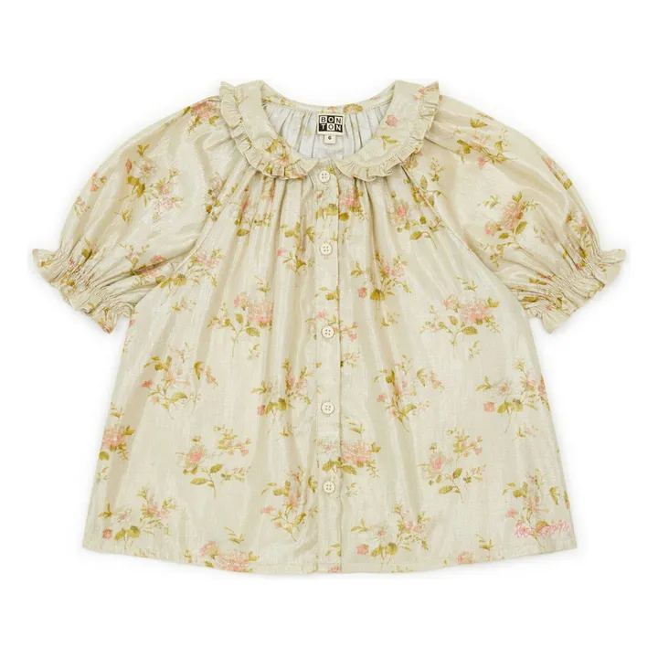 Blouse Aida Métallisée | Ecru- Image produit n°0