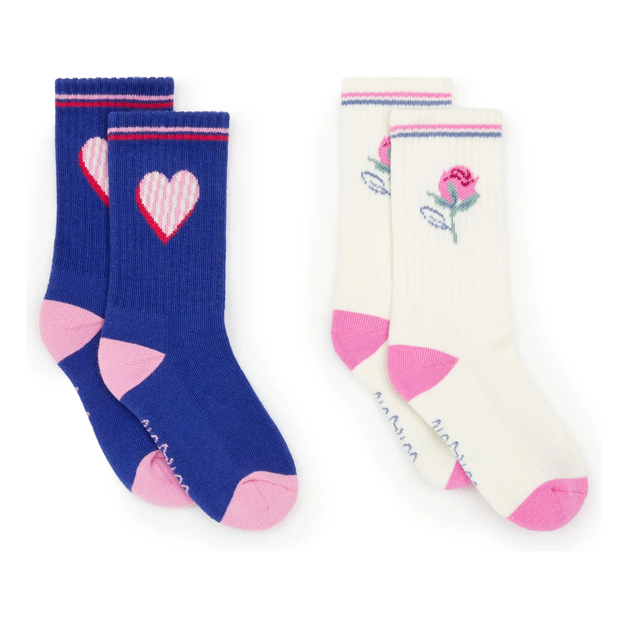 Bonton Pink Lot 2 Pairs Of Socks