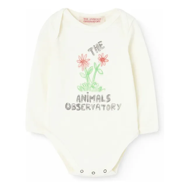 Body Wasp Fleurs Coton Bio | Blanc
