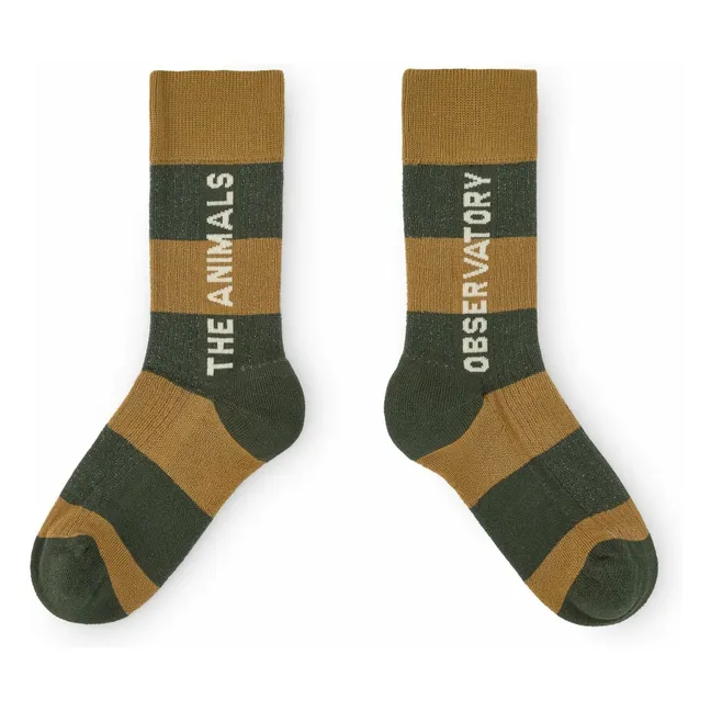 Socken Worm Gestreift | Braun