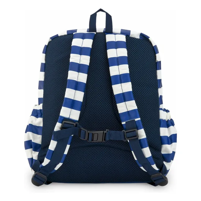 Sac à Dos Addax Rayé Coton Bio | Bleu