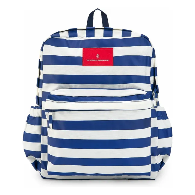 Sac à Dos Addax Rayé Coton Bio | Bleu