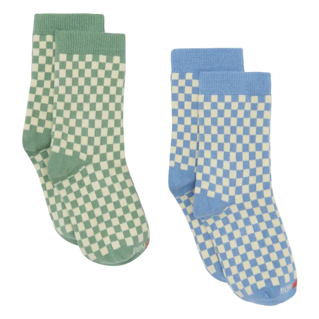 Lot 2 Pairs of Damier Socks | Blue