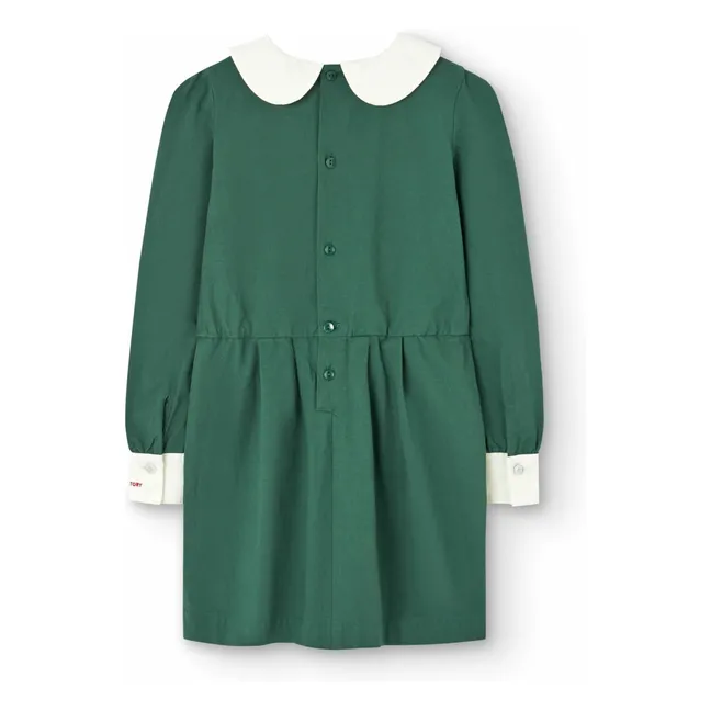 Robe Col Claudine Drever | Vert sapin