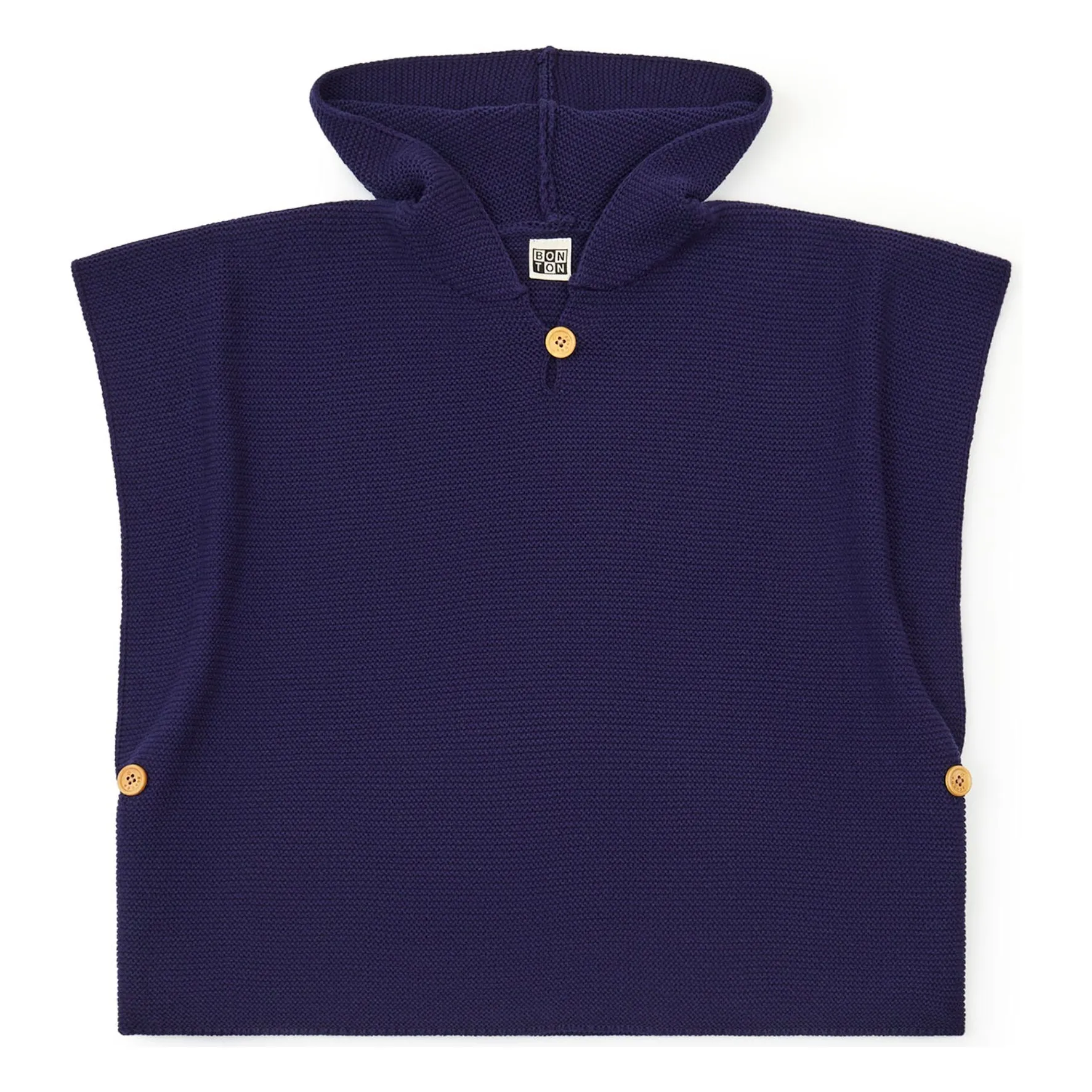 Bonton Navy Blue Poncho Organic Cotton