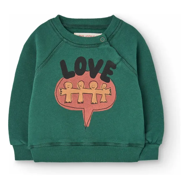 Sweat Jackal Love | Vert sapin
