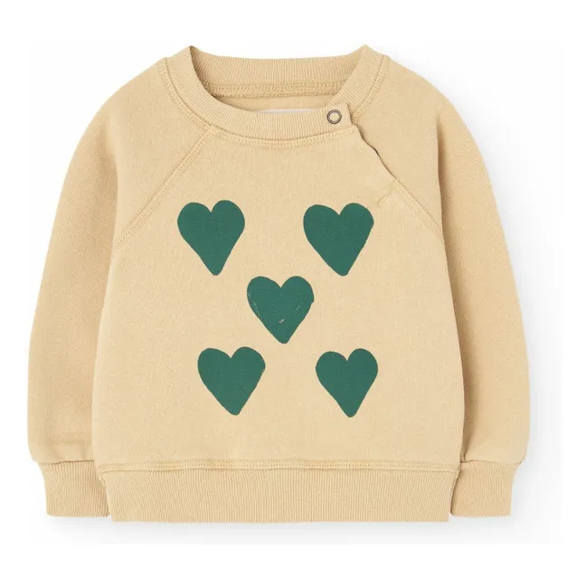 Sweat Jackal Hearts | Pale yellow