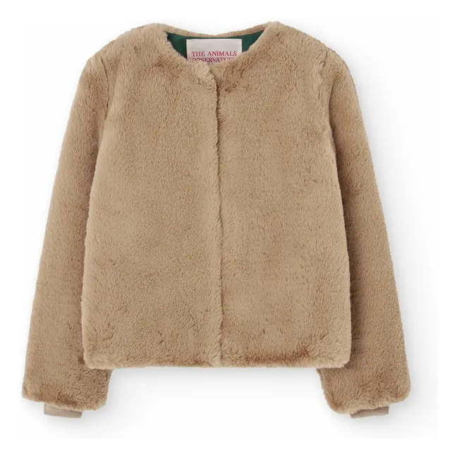 Veste Façon Fourrure Okapi | Beige