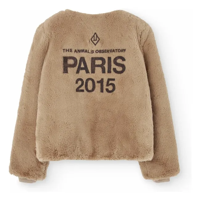 Veste Façon Fourrure Okapi | Beige