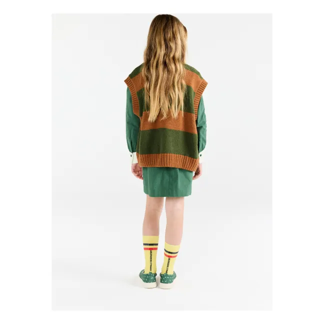 Robe Col Claudine Drever | Vert sapin