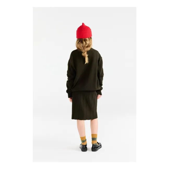Bonnet Pony Laine de Mérinos | Rouge