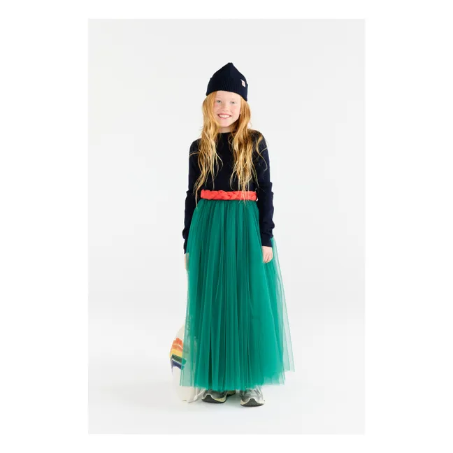 Mütze Pony Merinowolle | Navy