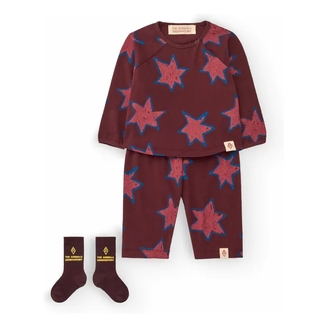 Sudadera Shark Stars | Burdeos